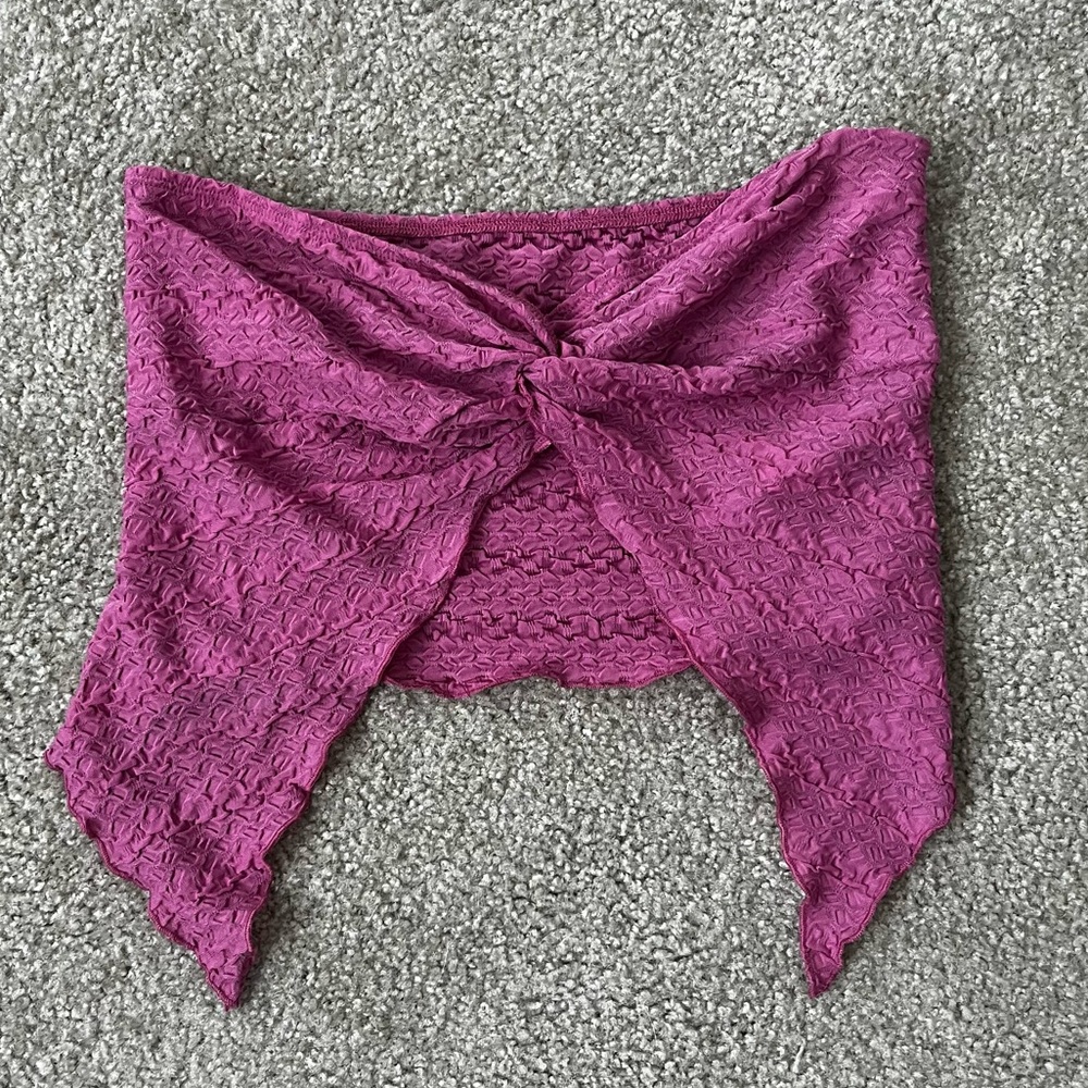 Open front strapless top